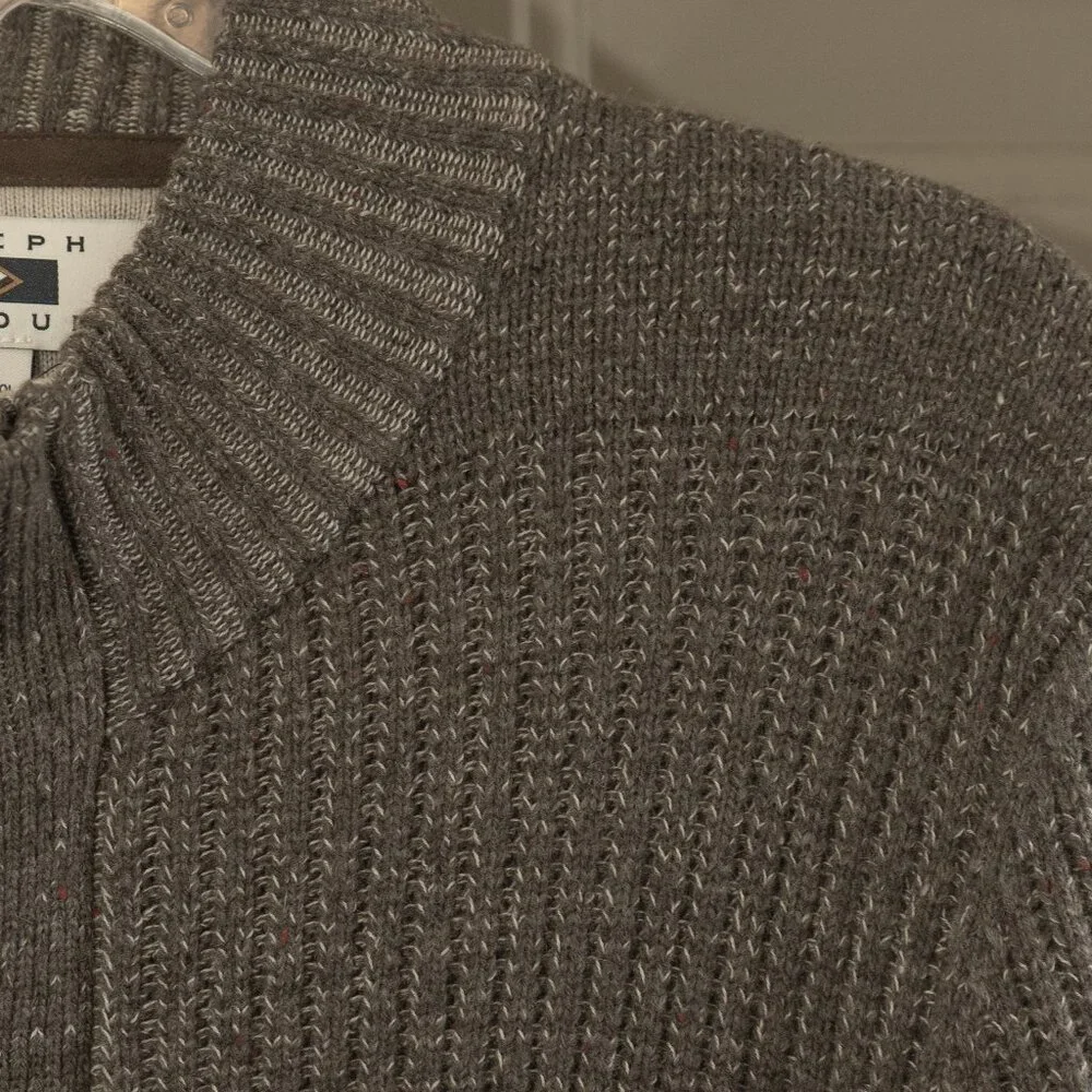 Elbow Patch Wool Cardigan Sweater